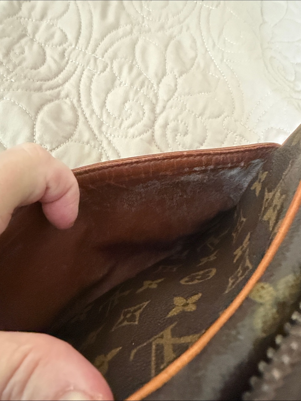 Vintage Louis Vuitton Monogram Crossbody in Brown and Tan - Picture 11 of 17
